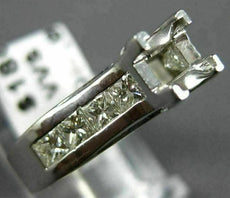 .92CT DIAMOND 14KT WHITE GOLD PRINCESS LUCIDA SEMI MOUNT ENGAGEMENT RING #23799