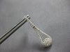 ESTATE .88CT DIAMOND 14KT WHITE GOLD CLASSIC FLOWER TEAR DROP HANGING EARRINGS
