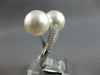 LARGE .93CT DIAMOND & AAA SOUTH SEA PEARL 18KT WHITE GOLD CRISS CROSS LOVE RING