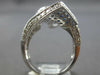 ESTATE EXTRA LARGE 3.07CT DIAMOND & AAA SAPPHIRE 18KT WHITE GOLD LOVE KNOT RING