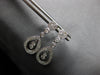 ESTATE .46CT DIAMOND 14KT WHITE GOLD 3D CLASSIC TEAR DROP FUN HANGING EARRINGS
