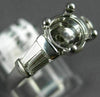 WIDE .65CT DIAMOND PLATINUM ROUND & BAGUETTE SEMI MOUNT ENGAGEMENT RING #18678