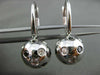 ESTATE 1.67CT BLACK & WHITE DIAMOND 14KT WHITE GOLD ETOILE LEVERBACK EARRINGS