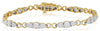 ESTATE .30CT DIAMOND 14KT 2 TONE GOLD MULTI SHAPE INFINITY LOVE TENNIS BRACELET