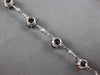 9.14CT DIAMOND & AAA GARNET 14KT WHITE GOLD 3D ROUND BY THE YARD TENNIS BRACELET