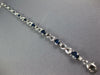 LONG 5.67CT DIAMOND & AAA SAPPHIRE 14K WHITE GOLD 3D OVAL X LOVE TENNIS BRACELET