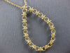 ESTATE .48CT DIAMOND 14KT YELLOW GOLD FILIGREE OPEN TEAR DROP LOVE FUN PENDANT