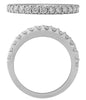 ESTATE .50CT DIAMOND 14KT WHITE GOLD SHARED PRONG SEMI ETERNITY ANNIVERSARY RING