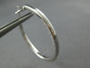1.46CT DIAMOND 14KT WHITE GOLD 3D CLASSIC 2MM INSIDE OUT HOOP HANGING EARRINGS