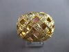 LARGE .90CT DIAMOND 14KT YELLOW GOLD 3D MULTI ROW CRISS CROSS ANNIVERSARY RING