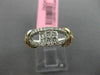 ESTATE WIDE .57CT ROUND & PRINCESS DIAMOND 18K WHITE & ROSE GOLD ETOILE FUN RING