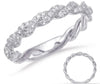 ESTATE .41CT DIAMOND 14KT WHITE GOLD CLASSIC ROPE 3/4TH ETERNITY INFINITY RING