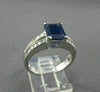 ESTATE 2.09CT DIAMOND & AAA SAPPHIRE 14KT WHITE GOLD ENGAGEMENT RING #19570