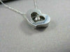 ESTATE 0.35CT DIAMOND 14KT WHITE GOLD SOLITAIRE HEART PENDANT & CHAIN #6921