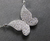 ESTATE .21CT DIAMOND 14KT WHITE GOLD 3D CLASSIC BUTTERFLY LOVE NECKLACE