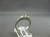 ESTATE .37CT DIAMOND 14KT WHITE GOLD 3 STONE SEMI MOUNT ENGAGEMENT RING #22416