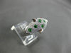 ESTATE LARGE .92CT DIAMOND TSAVORITE & RUBY 14KT WHITE GOLD 3D HAPPY TIGER RING
