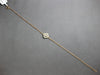 ESTATE .26CT DIAMOND 14KT ROSE GOLD 3D ROUND CLASSIC FLOWER SQUARE LOVE NECKLACE