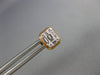 ESTATE .28CT DIAMOND 18K ROSE GOLD ROUND & BAGUETTE CLUSTER SQUARE STUD EARRINGS