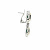LARGE 6.41CT DIAMOND & AAA EMERALD 18KT 2 TONE GOLD 3D CUSHION & ROUND EARRINGS