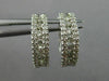 ESTATE .50CT DIAMOND 14KT WHITE GOLD 3D CLASSIC ROUND 3D ETOILE HUGGIE EARRINGS