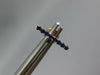 ESTATE .17CT AAA SAPPHIRE 14KT ROSE GOLD 3D CLASSIC ROUND BAR STUD EARRINGS