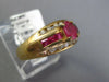 .96CT DIAMOND & AAA RUBY 14KT YELLOW GOLD OVAL PRINCESS & ROUND FRIENDSHIP RING