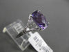 ESTATE 4.36CTW DIAMOND & AAA AMETHYST 14KT WHITE GOLD TENSION FILIGREE RING