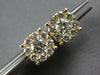 LARGE 1.10CT DIAMOND 14KT YELLOW GOLD ROUND INVISIBLE FOUR PRONG STUD EARRINGS
