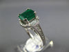 3.13CT DIAMOND & AAA EMERALD 14K WHITE GOLD EMERALD CUT FILIGREE ENGAGEMENT RING