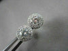 ANTIQUE 1.40CT 3D ROUND DIAMOND FILIGREE 14KT WHITE GOLD EARRINGS ONE OF A KIND!