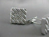 ESTATE LARGE 1.70CTW DIAMOND 14K WHITE GOLD STRIPE CUFFLINKS F VVS/VS 17MM #2125