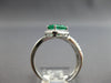 .80CT DIAMOND & AAA EMERALD 14K WHITE GOLD EMERALD CUT & ROUND SQUARE LOVE RING