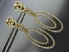 ESTATE LARGE 3.21CT DIAMOND 18KT YELLOW GOLD 3D OVAL CHANDELIER HANGING EARRINGS