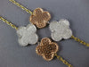 LARGE 4.32CT WHITE & PINK DIAMOND 18K TRI COLOR GOLD FLOWER BY THE YARD NECKLACE