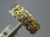 ESTATE .95CT DIAMOND 14KT YELLOW GOLD 3D FLOWER FOUR LEAF CLOVER ETOILE FUN RING