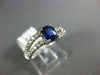 .97CT DIAMOND & AAA SAPPHIRE 18KT WHITE GOLD OVAL & ROUND SWIRL ENGAGEMENT RING