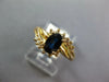.82CT DIAMOND AAA SAPPHIRE 14KT YELLOW GOLD OVAL & ROUND FRIENDSHIP PROMISE RING