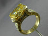 ESTATE EXTRA LARGE 8.52CT DIAMOND & AAA YELLOW TOPAZ 14KT TWO TONE GOLD FUN RING