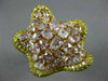 EXTRA LARGE 5.79CT PINK & FANCY YELLOW DIAMOND 18K YELLOW & ROSE GOLD STAR RING