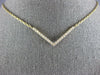ESTATE .34CT DIAMOND 18KT YELLOW GOLD 3D CLASSIC V SHAPE LOVE PENDANT