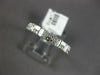 .51CT DIAMOND 14K WHITE GOLD ROUND & BAGUETTE 2 ROW GEOMETRICAL ANNIVERSARY RING
