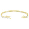 ESTATE LARGE 8.0CT DIAMOND 14KT YELLOW GOLD 3D CLASSIC ROUND TENNIS BRACELET
