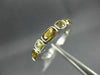 ESTATE 1.05CT AAA CITRINE 14KT WHITE GOLD 3D 5 STONE CUSHION CUT SQUARE FUN RING