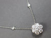 EXTRA LARGE 2.37CT DIAMOND 14K WHITE GOLD FLOWER BY THE YARD LOVE NECKLACE 27836