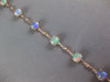 ESTATE 8.06CT DIAMOND & AAA OPAL 14KT ROSE GOLD ROUND BAMBOO FUN TENNIS BRACELET
