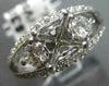 ESTATE WIDE 1.25CT DIAMOND 14K WHITE GOLD ROUND SEMI MOUNT ENGAGEMENT RING 22185