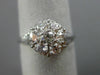 ANTIQUE LARGE .70CT DIAMOND 18KT WHITE GOLD 3D FILIGREE ENGAGEMENT RING #25806