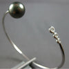 .10CT DIAMOND & AAA TAHITIAN PEARL 18KT WHITE GOLD 3D FLEXIBLE BANGLE BRACELET
