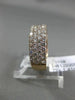 ESTATE 1.41CT DIAMOND 18K ROSE GOLD 3D 4 ROW PAVE SEMI ETERNITY ANNIVERSARY RING
